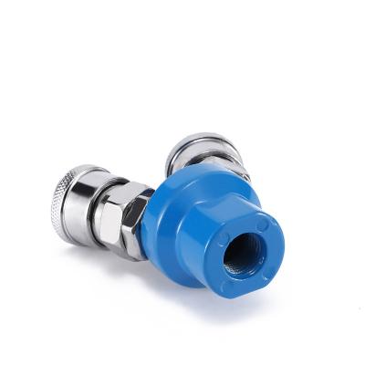 China 304 / 316 Stainless Steel Tee Fitting Push Pipe Connector , Quick Joint Tube Equal for sale