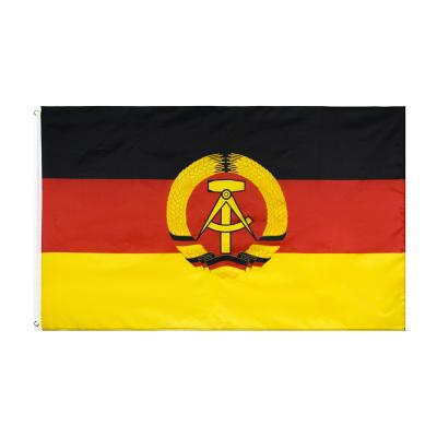 China 100% Polyester Ready Stock Style Flounce Double Sided East Germany Flag for sale