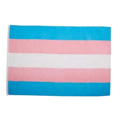 China Wholesale LGBT 3 x 5 OEM transgender pink blue polyester flags rainbow pi for sale