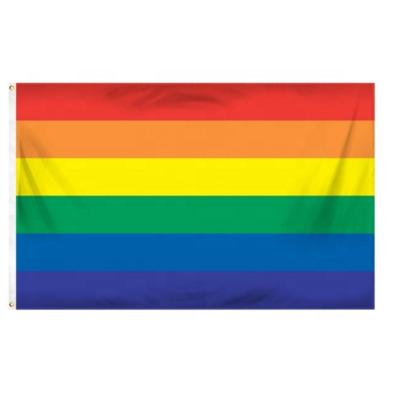 China Hot Sale 3x5ft Large Rainbow Flag Gay Philadelphia Gay Philly LGBT Pride Rainbow Flag Polyester for sale