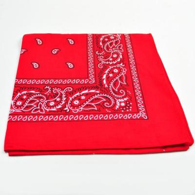 China OEM Custom Logo Printed Polyester / Cotton Head Scarf Paisley Bandana for sale