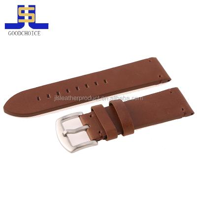 China New Design Durable Multicolor High Quality Wide Strap Genuine Vintage Tanned Leather Watch Band for sale