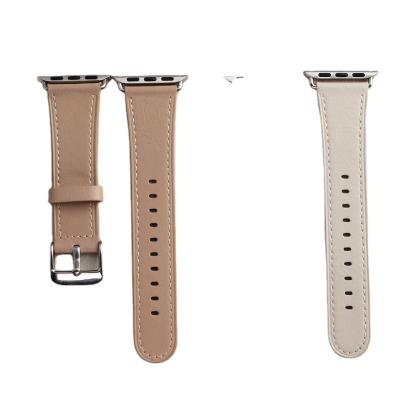 China Oil Leather Wax Watch Band Leather Genuine Leather Watch Band For Apple Watches 38/42mm for sale