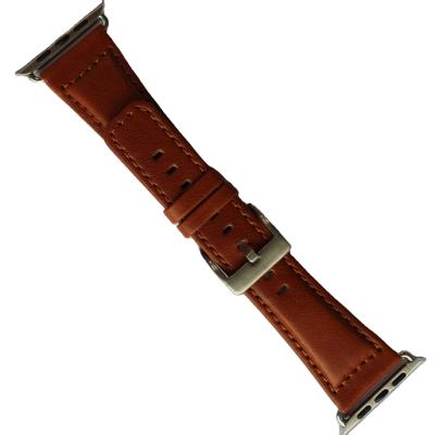 China Top Leather Strap 22mm Genuine Cow Leather Strap Apple Watch Band for sale