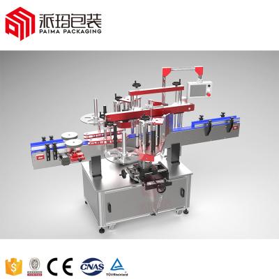 China PM-660 Automatic Double Side Flat Surface Bottle Food Self Adhesive Labeling Machine etiquetadora de botella for sale