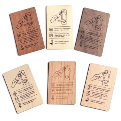 China Wholesale Customized Wood Card China Hotel RFID Wooden Key Cards for sale