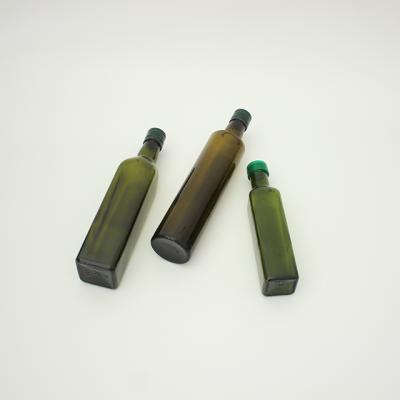 China 250ml 500ml 750ml 1000ml Green Cooking Oil Square Wholesale Blank Round Olive Oil Glass Bottles And Brown for sale