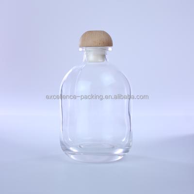 China Premium 250ml Beverage 500ml Fruit Juice Drinks Glass Bottle Ice Wine Frosted Glass Bottle With Cork for sale