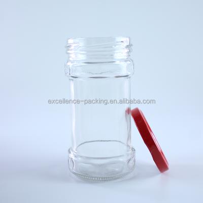 China Wholesale Food 100ml 1000ml 8 Ounce Round Wide Mouth Jam Storage Glass Box Metal Cover Volume for sale