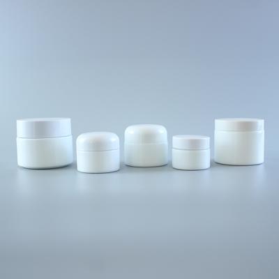 China Screen Printing High Quality 50g Color Glass Cream Jar White Cream Jars Wholesale Cream Jar for sale