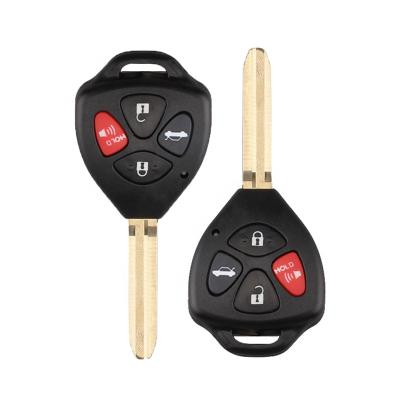 China Replace Hot-selling 4 Buttons Car Remote Key Shell Case Key FOB Car Key for Toyota with Alarms for sale