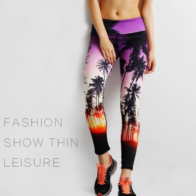 China Fashion sexy yoga leggings polyester spandex compression leggings bodybuilding fitness gymwear for sale