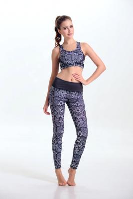 China High elastic dark color logo printing compression womens leggings for sale