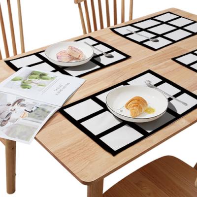 China Other Personal Custom Sublimation Blanks Kitchen Reusable Sublimation Table Mat Blank Heat Resistant Place Mat for sale