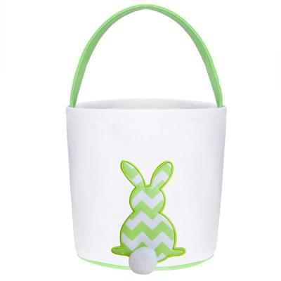 China Cute Reusable Boutique Packaging Sublimation Bunny Egg Gift Candy Bag Easter Bunny Basket With Decorative Rabbit Tail for sale