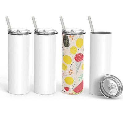 China Factory Sustainable Supply Customized Design Printing 20OZ Sublimation Stainless Steel Straight Tumbler With Straw for sale