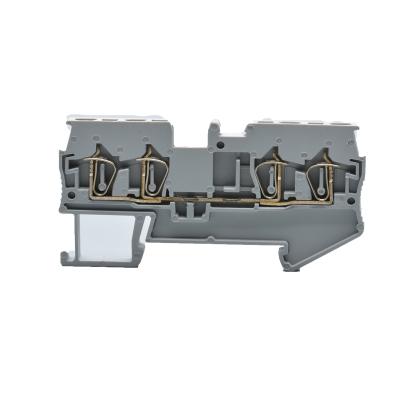 China UTL Electrical Din Rail Spring Clamp Terminal Block Quattro Connectors TH:4.2 W:72.0 H:36.5 for sale