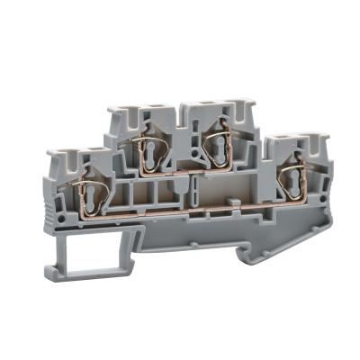 China UTL 4 Spring Connection Terminal Block Multi Level Terminal Block TH: 6.2 W: 83.5 H: 49 for sale