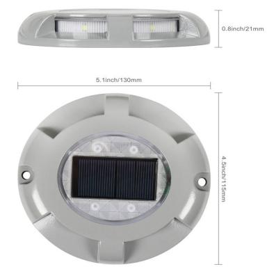 China ROAD Driveway Lights Solar Powered White Outdoor Solar Powered Boat Dock LED Driveway Lights Aluminum Waterproof Wireless Road Studs for sale