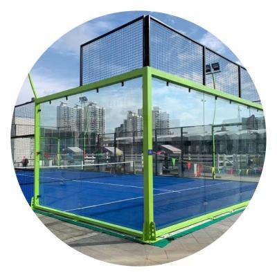 China Steel Hot Sale Cheap Padel Tennis Court Price Lvyin Factory Panoramic Padel Tennis Court for sale