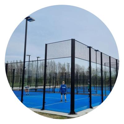 China Galvanized steel & color painting New Design Padel Court 2022 Lvyin Factory Standard Portable Padel Court for sale