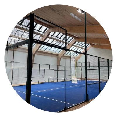 China Steel Top Golden Padel Tennis Court Manufacturer Super Panoramic Padel-Tennis-Court for sale