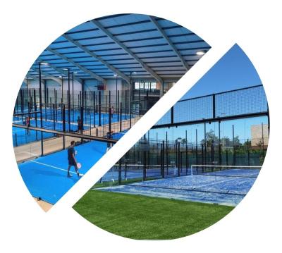 China Steel High Quality 10*20M Panoramic Padel Court Lvyin Factory Padel-Tennis-Court for sale