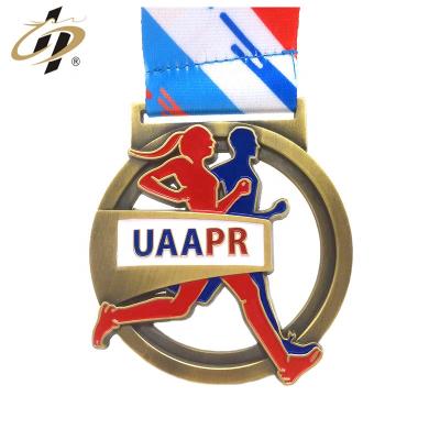 China From Europe Hollow Zinc Alloy Design Custom Your Own Running Sport Marathon Metal Medals And Trophies for sale