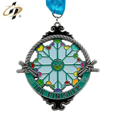 China Europe Finisher 10K Soft Enamel Marathon Medal Custom Beautiful Medal Design for sale