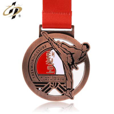 China Europe Custom Make Your Own Design Taekwondo Award Metal Sports Medal With Ribbon for sale