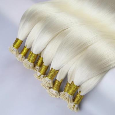 China Wholesale Silky Straight Wave Hair Cuticle Aligned Double Drawn I Tip Hair Extension for sale