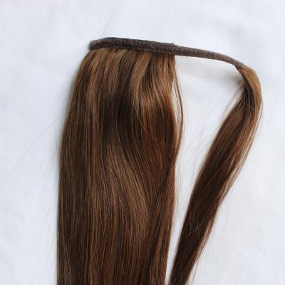 China Factory wholesale High Quality U-tip Hair Brown Hair Ponytails Long for sale