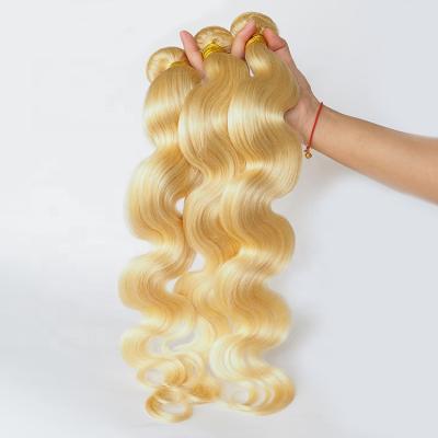 China Body Wave 10A Grade 613 Virgin Blonde Hair Russian Virgin Hair Body Wave for sale