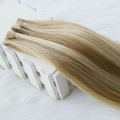 China Deep Drawn Silky Straight Wave Long Lasting Double Ends Mini Tape In Human Hair Extensions for sale