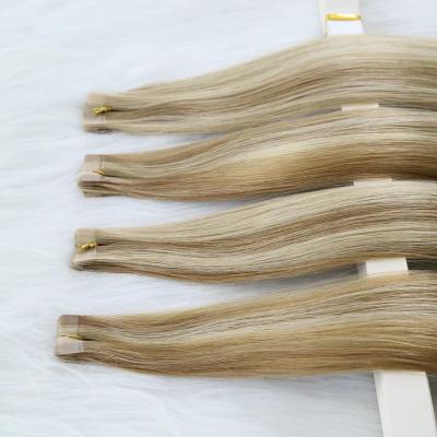 China Silky Straight Hair Extensions Mini Tape In Double Drawn Healthy Shiny Hair for sale