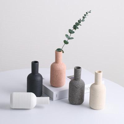 China Ceramic Vase Small Mini Desktop Flowers Morandi Modern Hot Nordic Home Color Sales Decorative Vase for sale