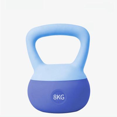 China Small Dumbbell Fitness Women's Soft Non-slip PVC Kettlebell Family Potty Squat Arm and Hip Strength Lifting Training for sale