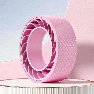 China Durable Yoga Exercises Wheel Fitness Pilates Foam Body Roller Prop Back Pain Pilates Circle Roller Yoga Wheel for sale