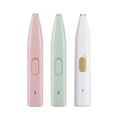 China Hot Sale Professional USB Stored Rechargeable Dog Grooming Paw Clippers Low Noise Pet Hair Trimmer Electric Dog Paw Trimmer for sale