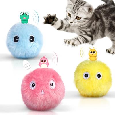 China Sustainable Hot Sale Electronic Cat Toys Ball Interactive Smart Contact Sounding Squeaky Cat Toys Ball for sale