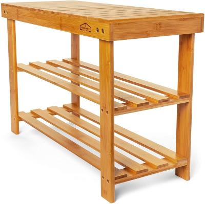 China Factory Manufacture Durable Various High Quality Bamboo Crafts Bamboo Shoe Bench for sale