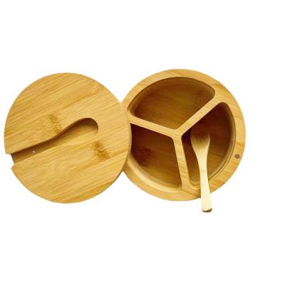 China Portable Hot Selling Premium Durable Material Eco-Friendly Bamboo Products Bamboo Salt Box Freshness Preservation for sale