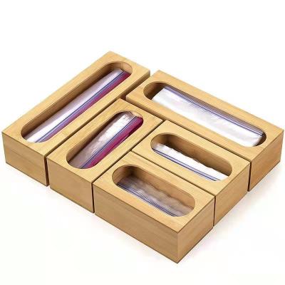 China 4 Piece Bag Storage Viable Fujian Bamboo Ziplock Organizer for sale