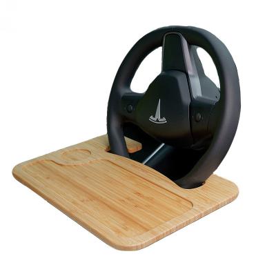 China Plain Color Minus Pattern Portable Premium Durable Material Customized Bamboo Products Varifyed Bamboo Steering Wheel Tray for sale