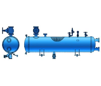 China Horizontal Type Liquid Refrigerant Refrigeration Parts Receiver , And Condensing Unit Receiver For Cold Room for sale