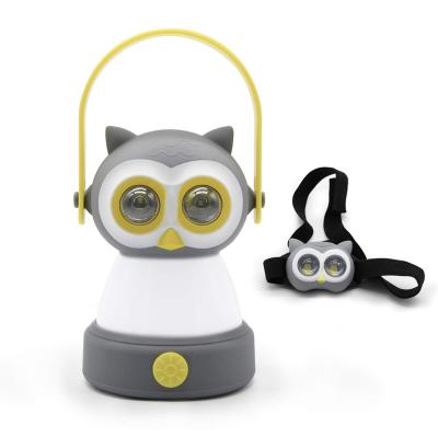 China Outdoor Camping Emergency Light Equipment LED Camping Lantern Headlight Set Battery Operated Night Light For Kids Emergency Tent Light Lamp - Owl for sale