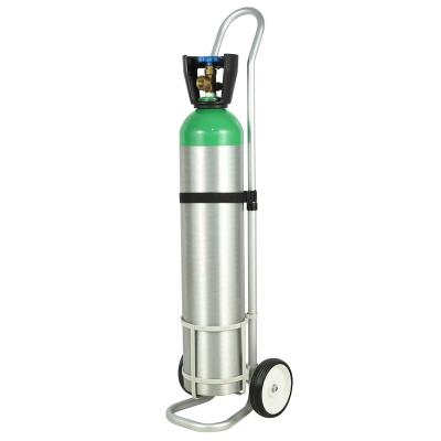 China Seamless Oxygen Gas TPED/DOT/GB Medical Cylinder Click Medical Portable Regulator Aluminum Gas Cylinder for sale