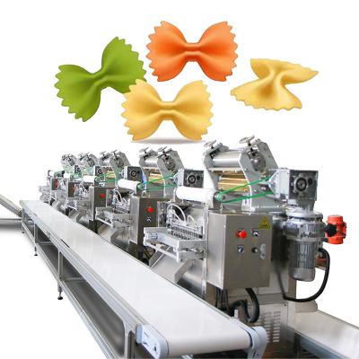 China Factory Pasta Macaroni Production Equipment Butterfly Shaped Hollow Pasta Machine 350KG/H for sale