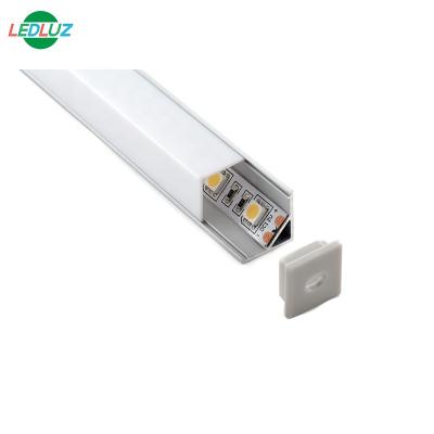 China Cabinet corner mounted led strip profile for cabinet lighting for sale