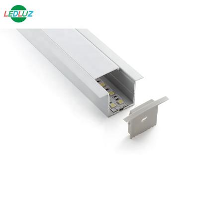 China Indoor 35*35mm Recessed Mounted Aluminum LED Profile For Ceiling And Wall for sale